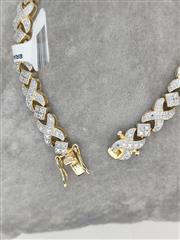 Silver-Diamond Bracelet 25 Diamonds .25 Carat T.W. 925 Silver 13.53g